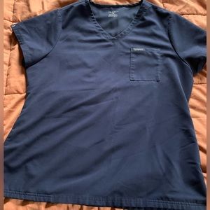 Jaanuu navy blue scrub top